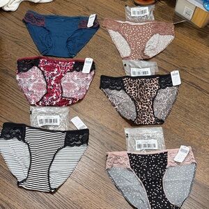 Soma Women's Panties Variety Pack - Blue, Red, Pink, Black
